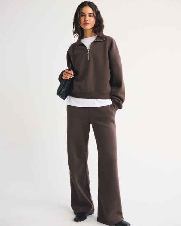 Sunday Half Zip Sweatshirt, Black Walnut view 2