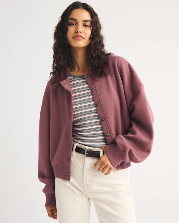 Sunday Shrunken Cardigan, Cool Blush view 1