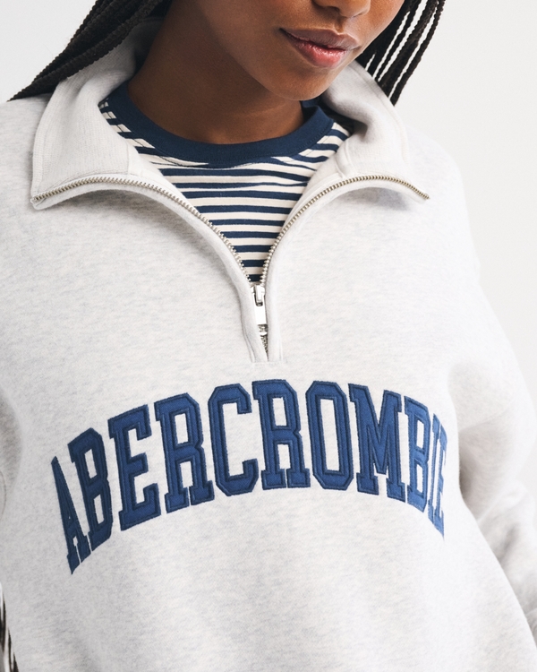 Sunday Half-Zip Sweatshirt, Light Gray view 1