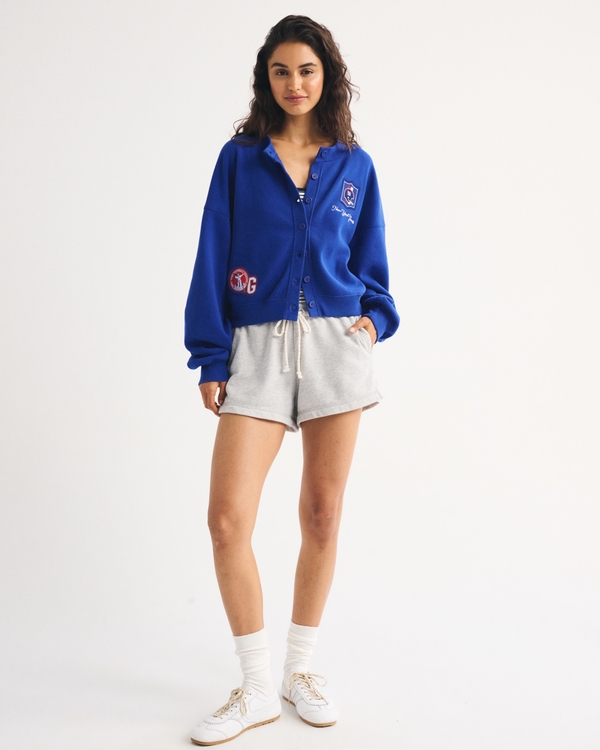 New York Giants Sunday Shrunken Cardigan, Blue - Giants view 2