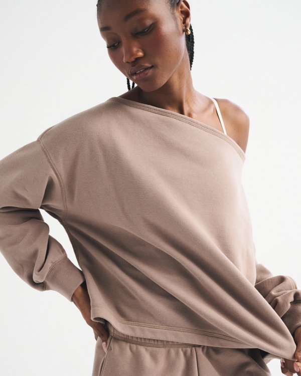 Women's Sunday Terry Off-The-Shoulder Top | Women's Tops