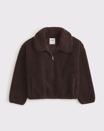 Collared Zip-Up Sherpa Jacket from Abercrombie & Fitch - $110