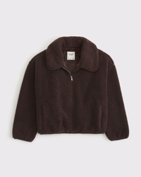 Collared Zip-Up Sherpa Jacket