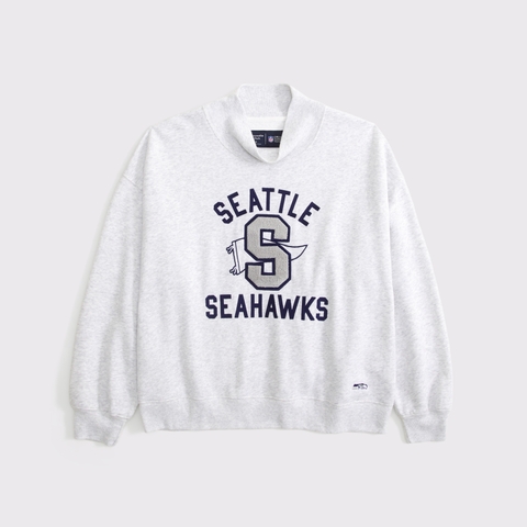 Женские худи Abercrombie & Fitch Chicago Bears Oversized Sunday Funnel Neck Sweatshirt