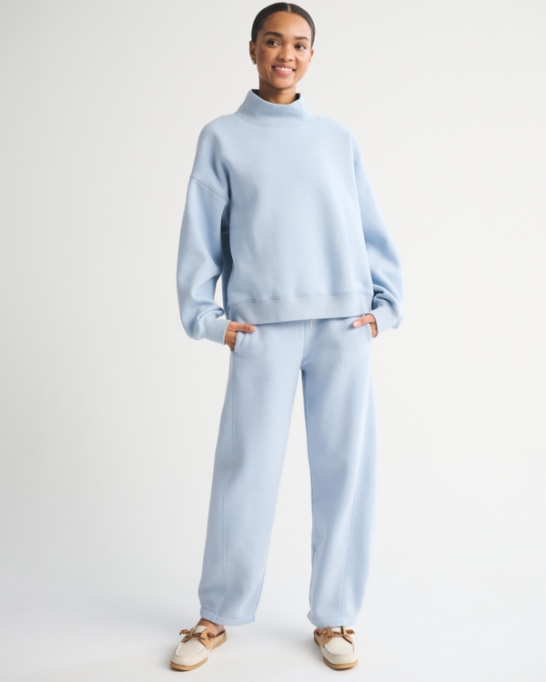 Sunday Oversized Funnelneck Sweatshirt, Blue Haze view 2