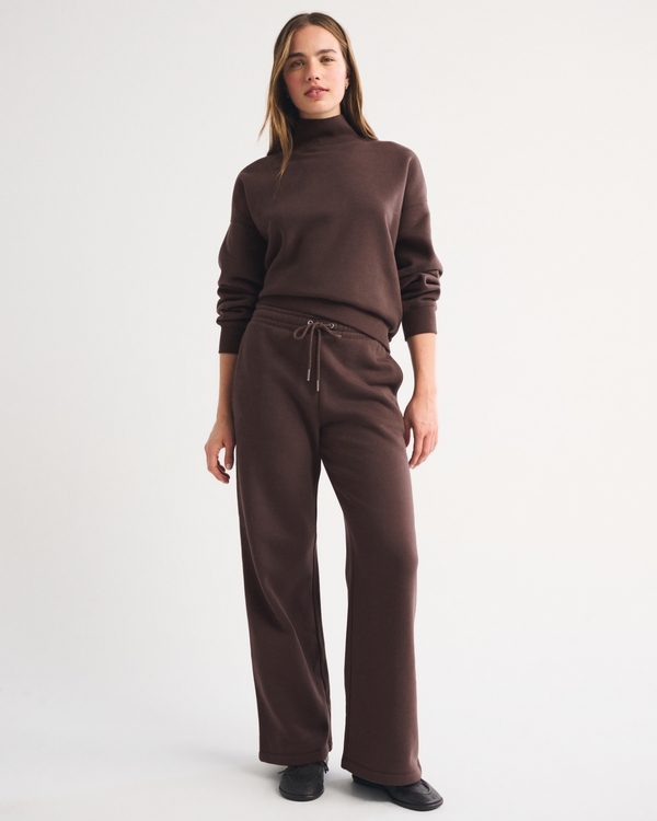Sunday Oversized Funnelneck Sweatshirt, Brown view 2