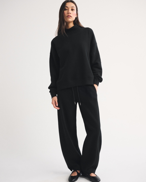 Sunday Oversized Funnelneck Sweatshirt, Black view 2