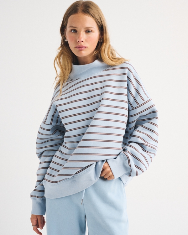 Sunday Oversized Funnel Neck Sweatshirt by Abercrombie & Fitch