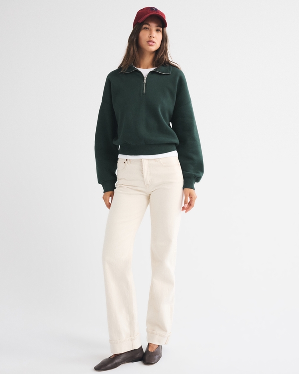 Sunday Half-Zip Sweatshirt, Dark Spruce view 2