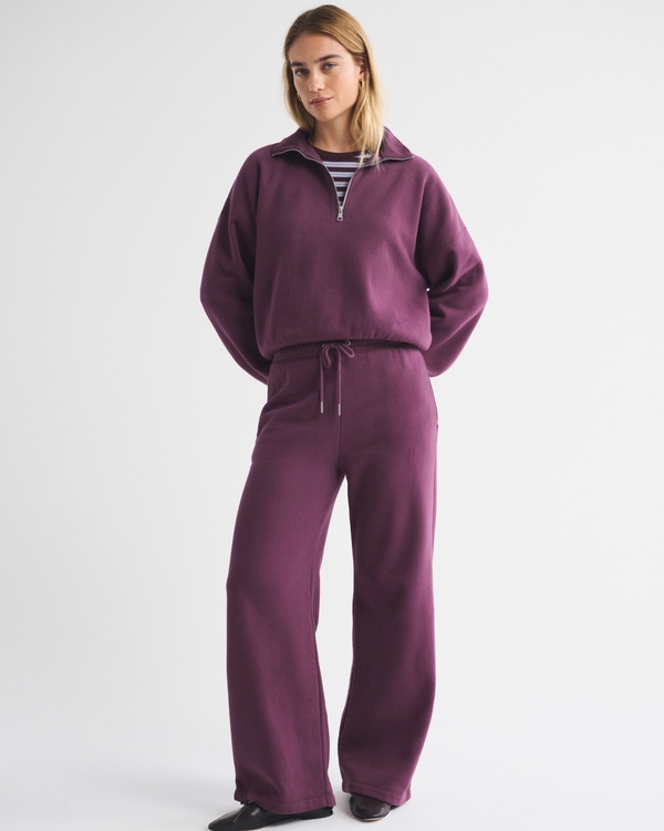 Sunday Half-Zip Sweatshirt, Plum view 2
