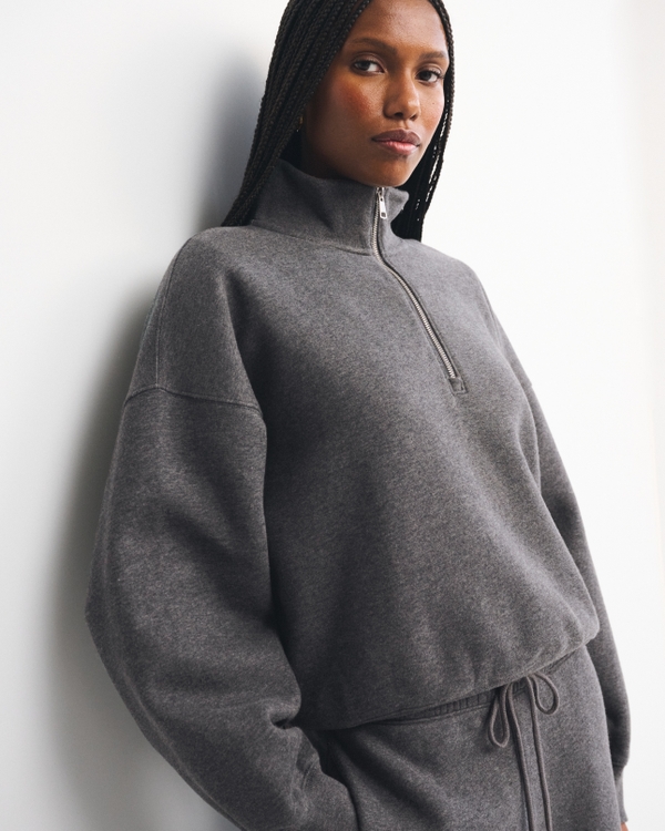 Sunday Shrunken Half-Zip Sweatshirt