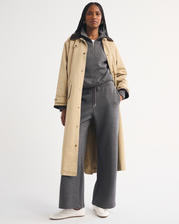 Sunday Shrunken Half-Zip Sweatshirt, Dark Gray view 2