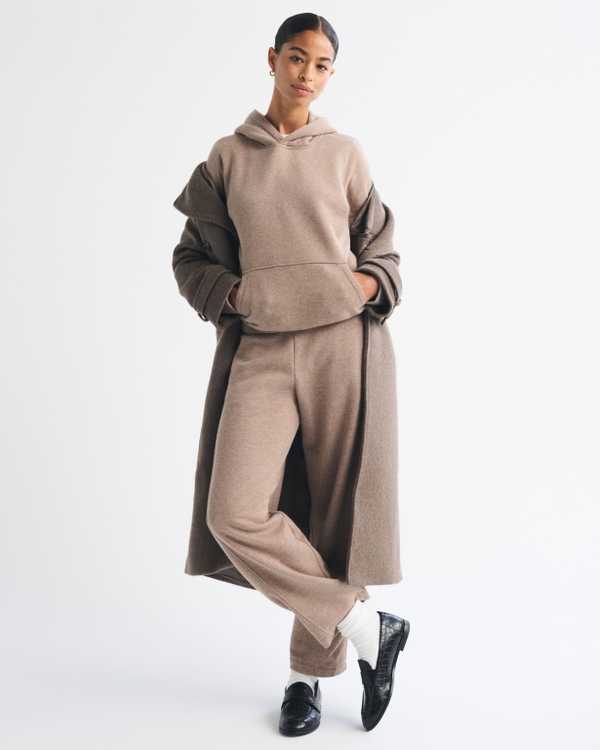 Sunday Popover Hoodie, Light Brown Heather view 2