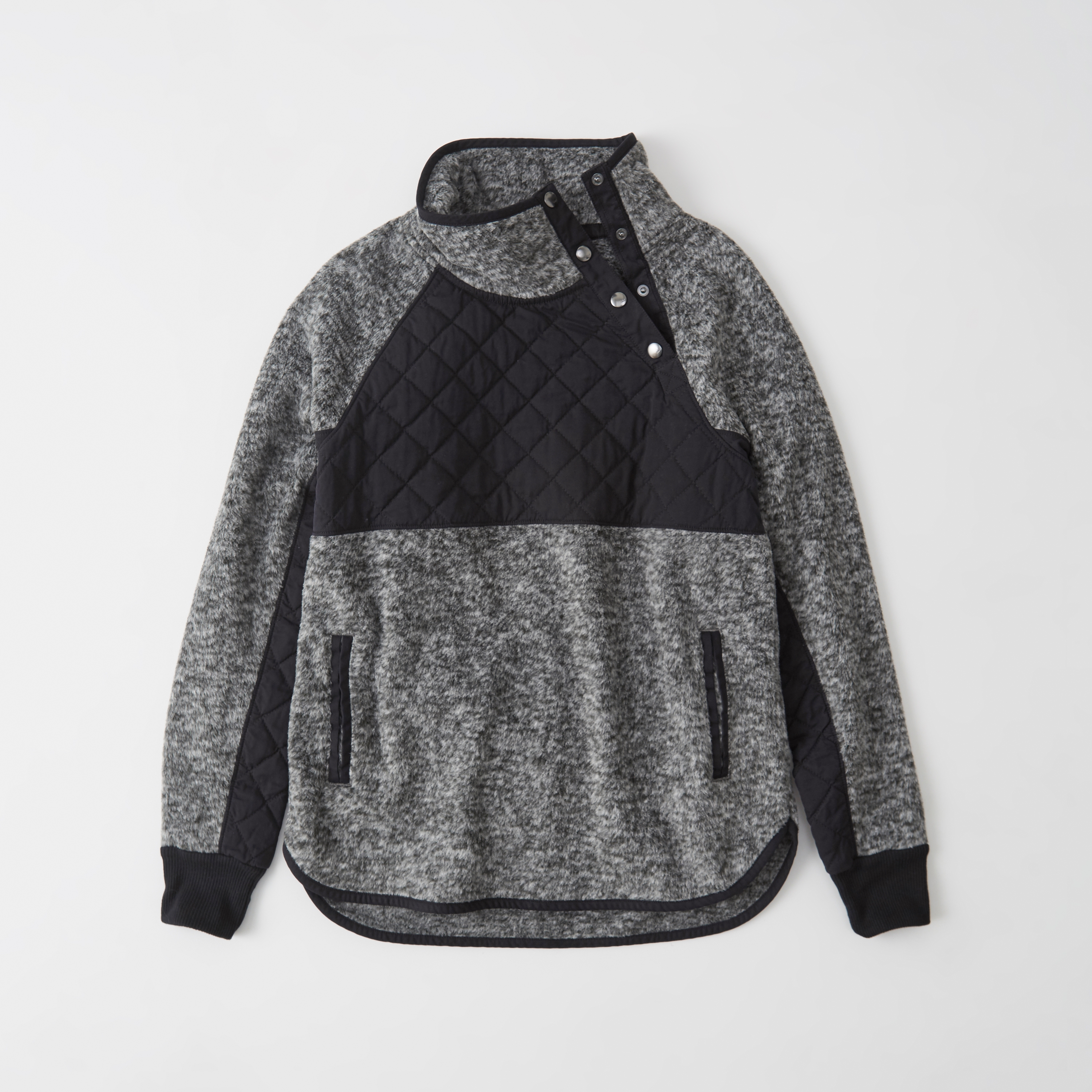 abercrombie asymmetrical snap pullover
