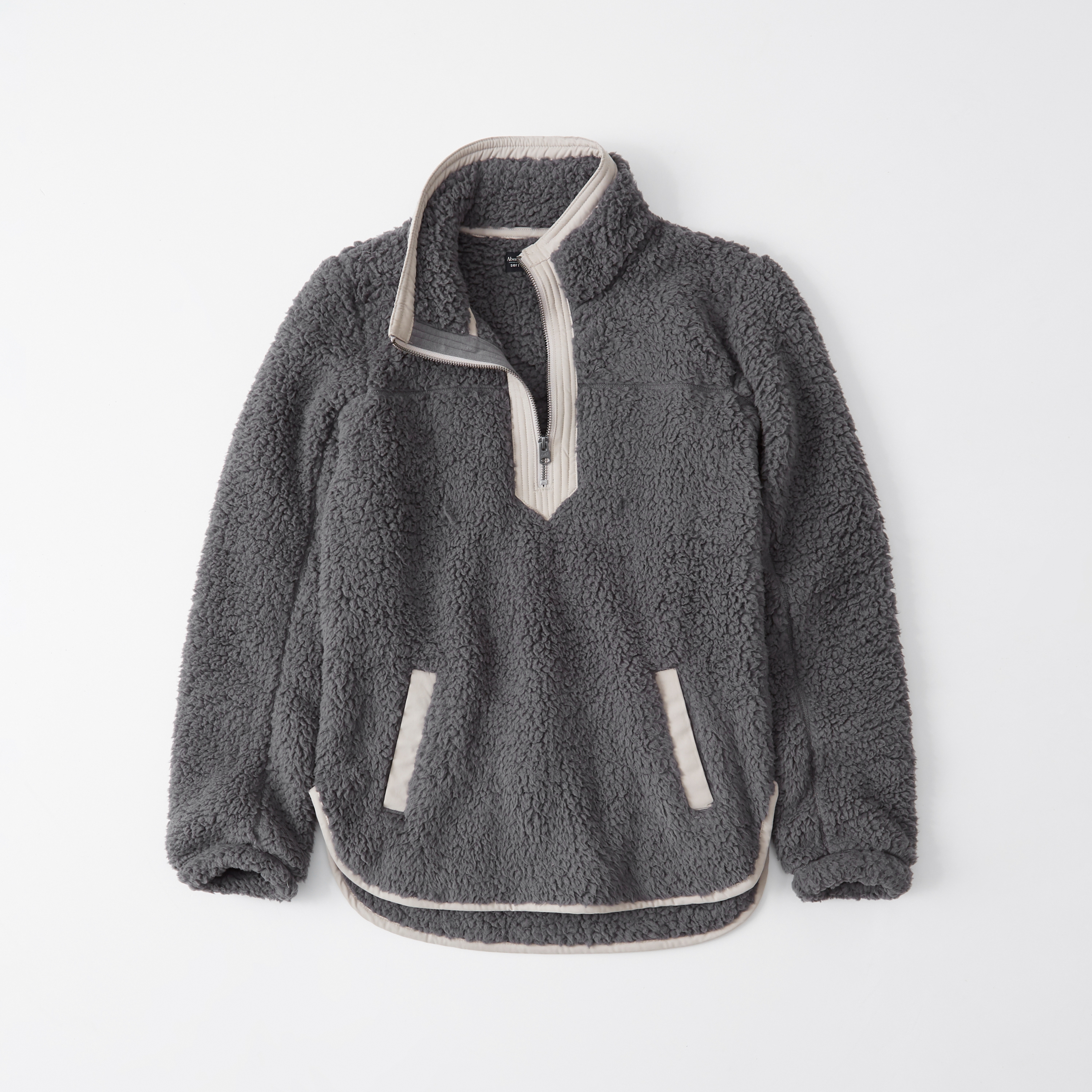 a&f sherpa sweatshirt