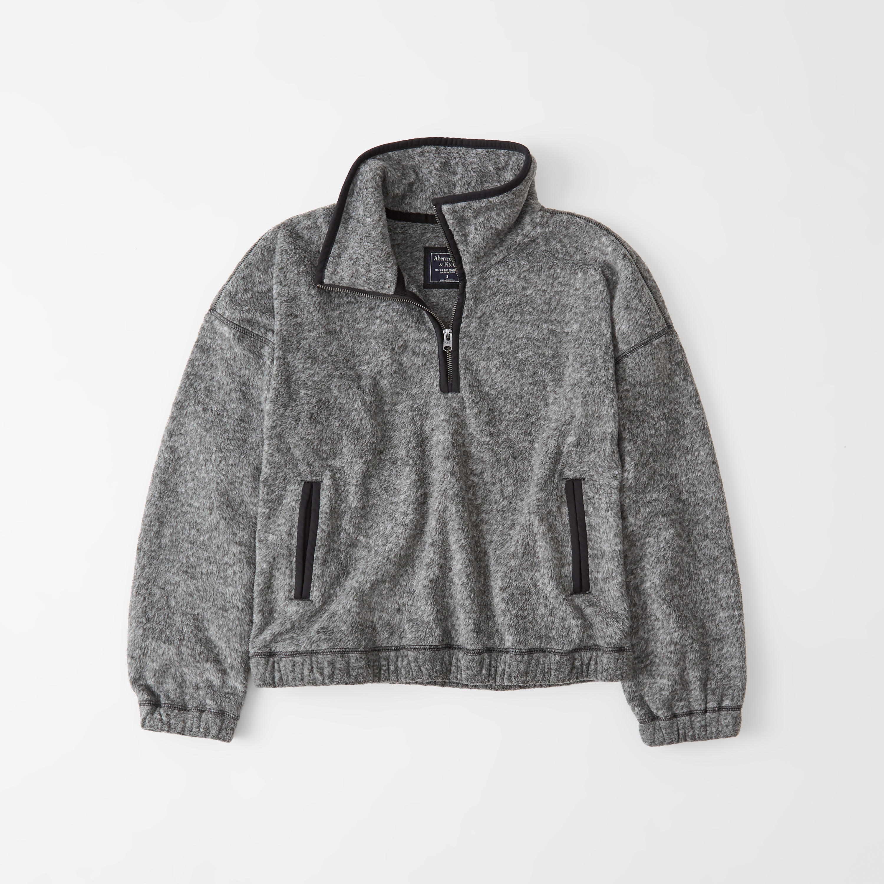 fleece half zip sweatshirt