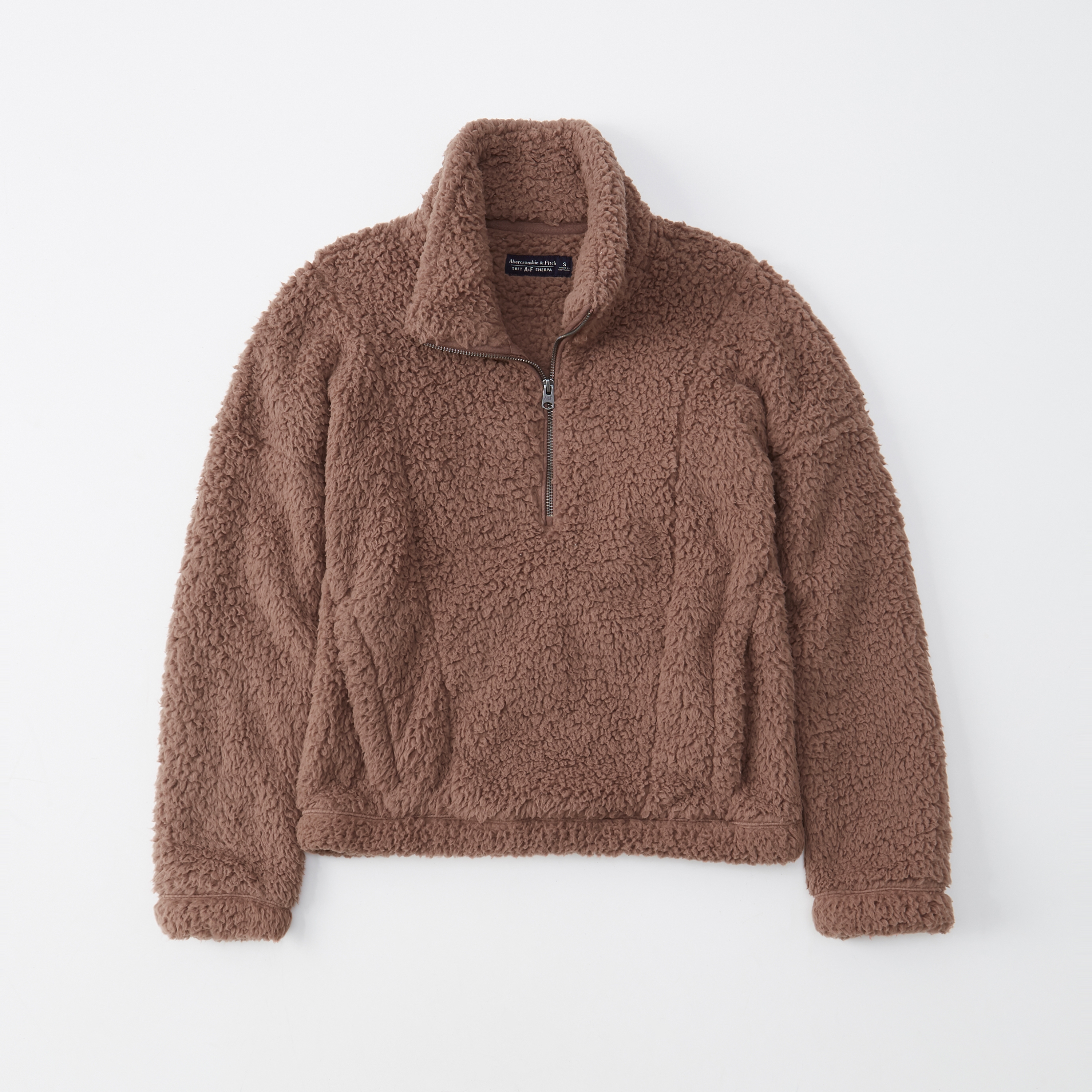 abercrombie half zip sherpa pullover