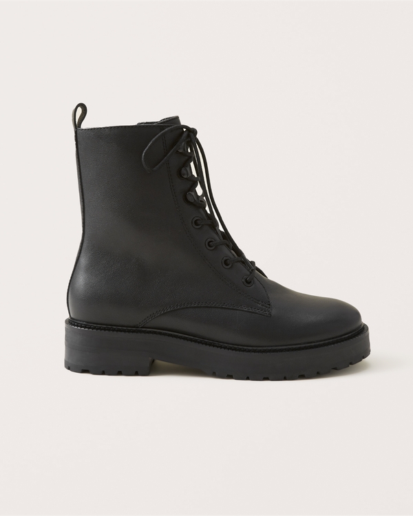 Samira Combat Boots, Black