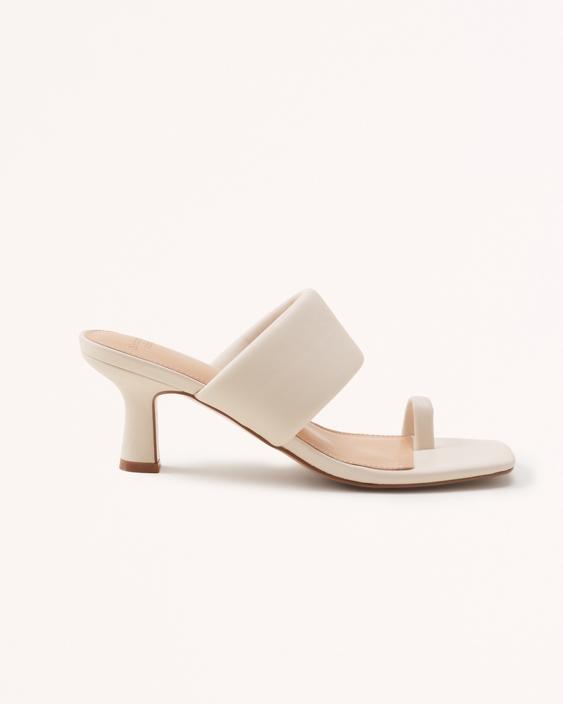 White mules outlet heels