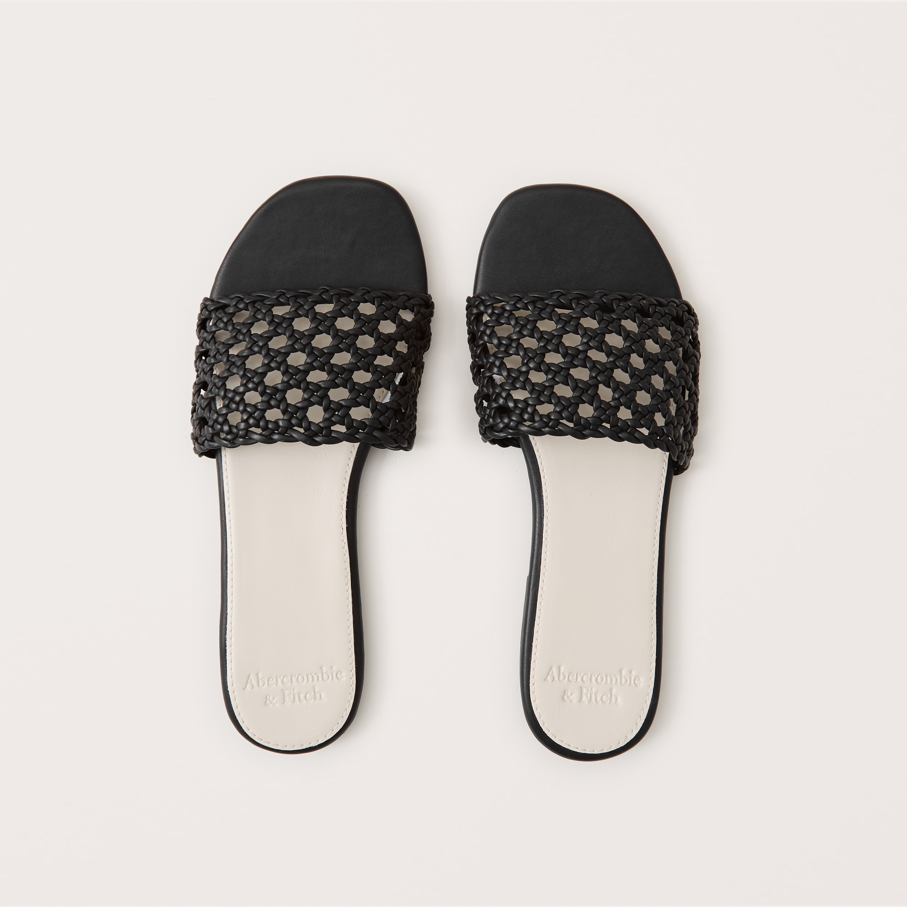 woven slide sandals