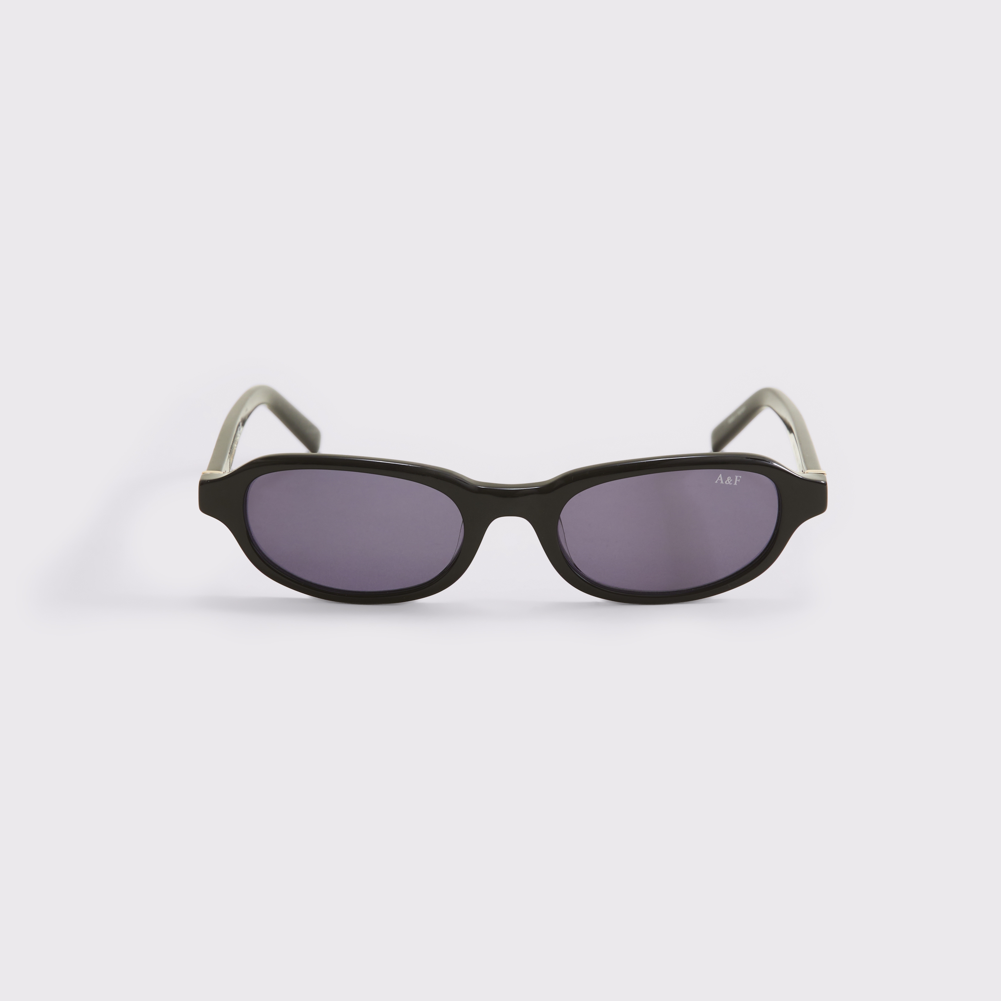 Женские солнцезащитные очки Abercrombie & Fitch Narrow Oval Sunglasses, цвет: Чёрный — фото 1