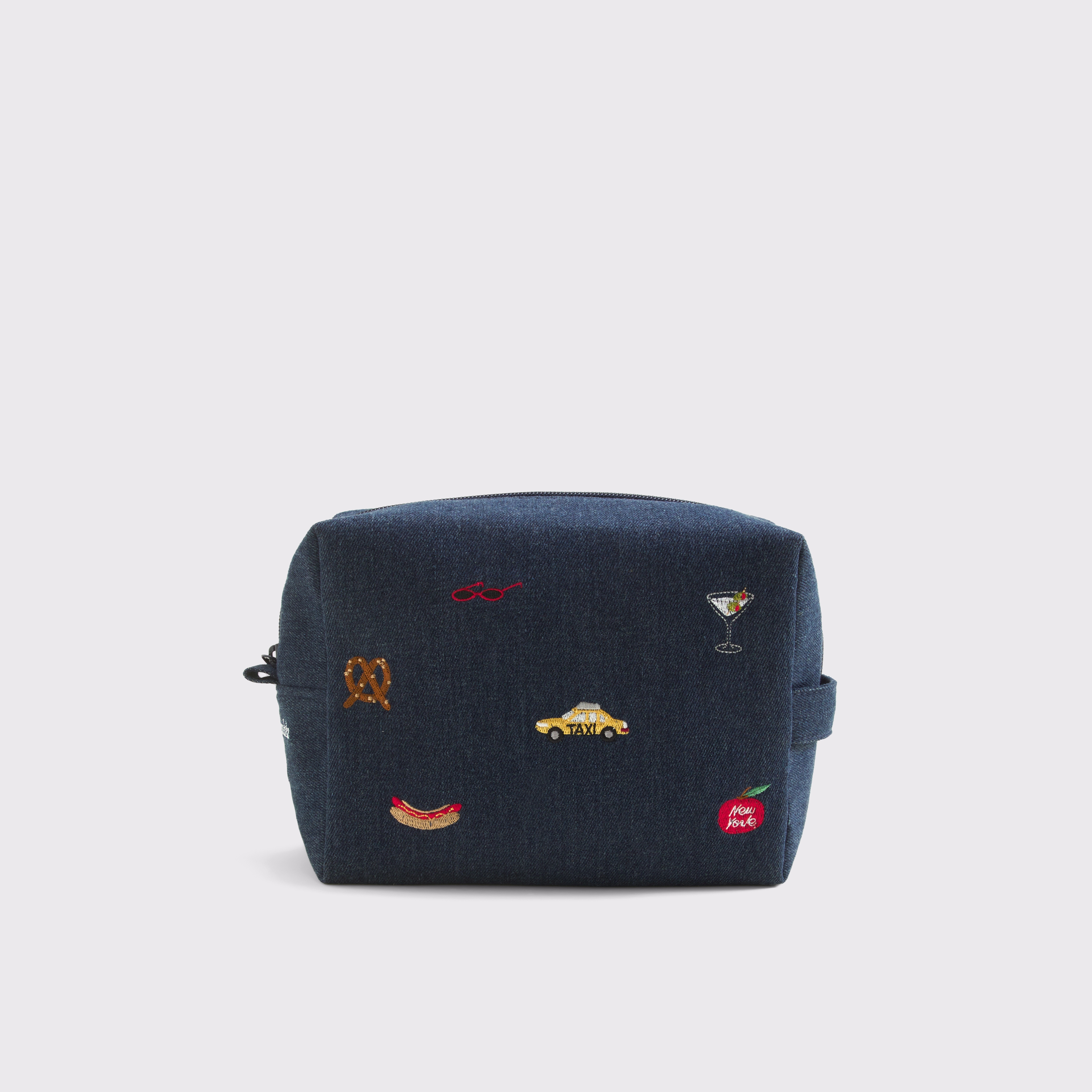 Женская сумка Abercrombie & Fitch Abbode Embroidered Denim Pouch, цвет: Тёмно-синий — фото 1