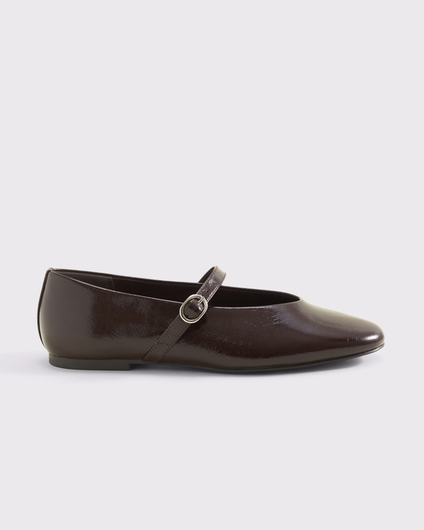 Leather Mary Jane Flat