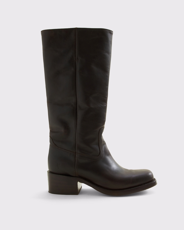 Frye Campus Leather Boots, Dark Brown-black view 1