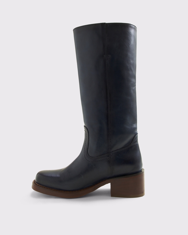 Frye Campus 14L Leather Boot, Navy view 2