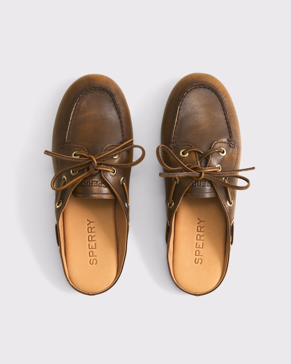 Sperry Slim Boat Mule, Dark Brown view 1