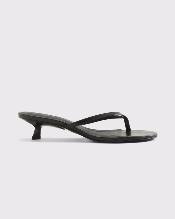 Schutz Carolyn Leather Sandal, Black view 1