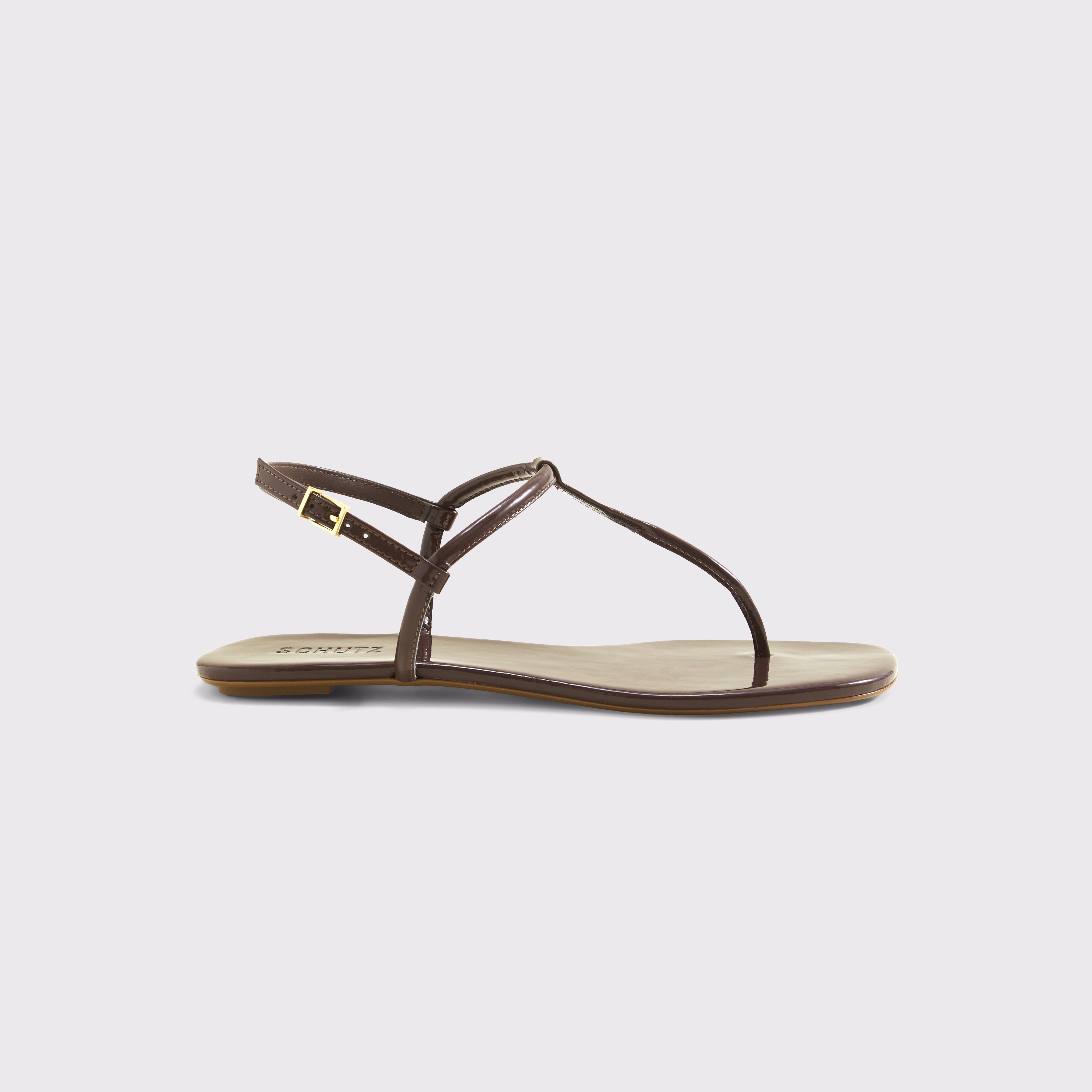 Женские сандалии Abercrombie & Fitch Schutz Elsha Flat Sandal, цвет: Коричневый — фото 1