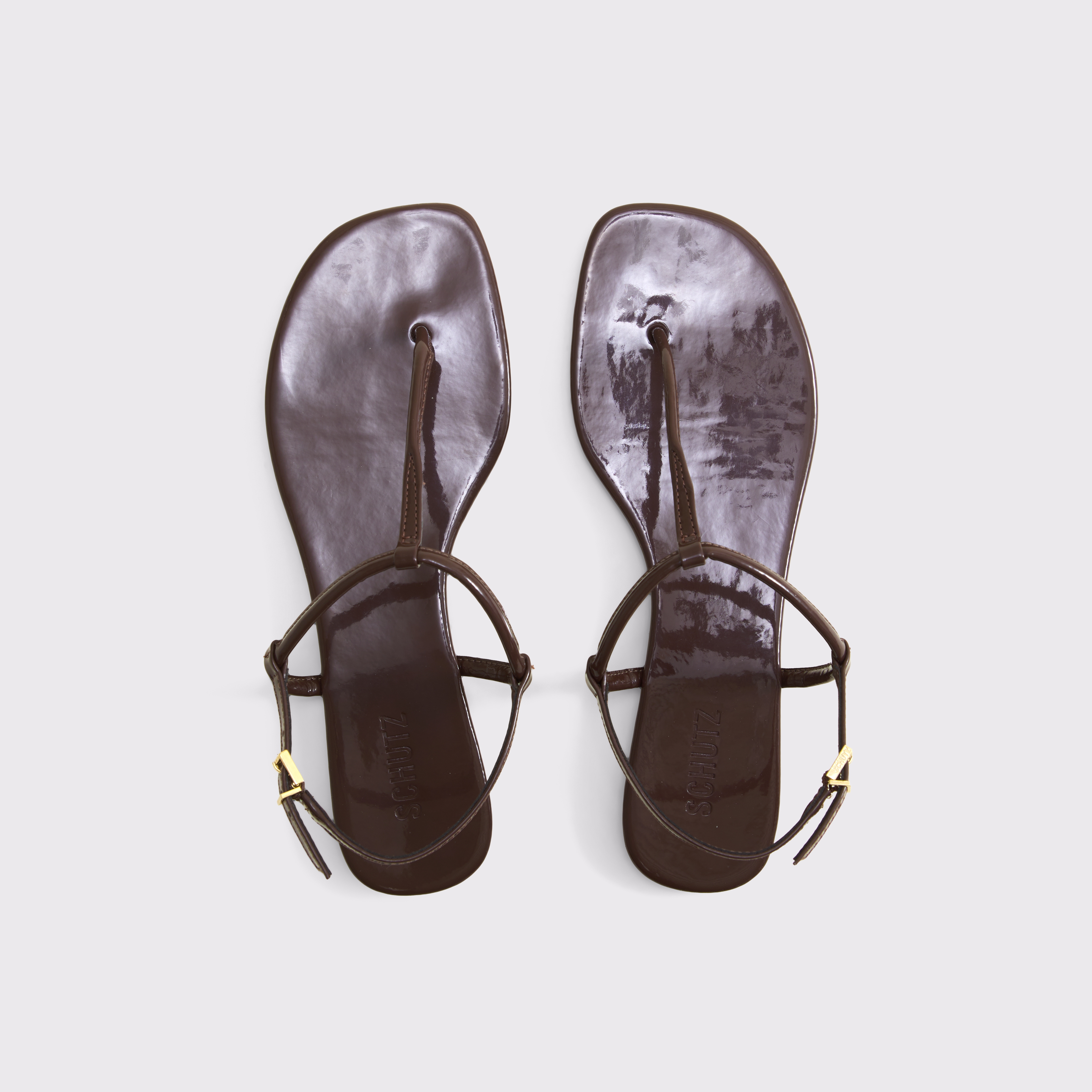 Женские сандалии Abercrombie & Fitch Schutz Elsha Flat Sandal, цвет: Коричневый — фото 3