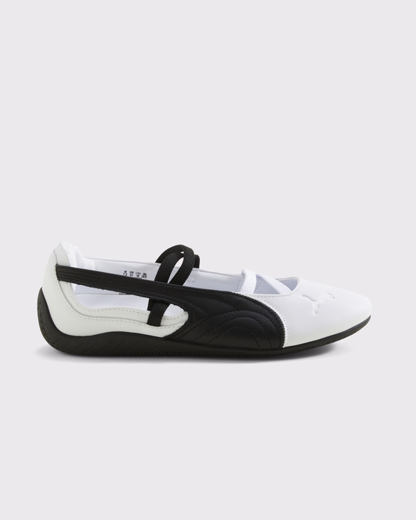 PUMA Women's Speedcat Ballet, White & Black view 1