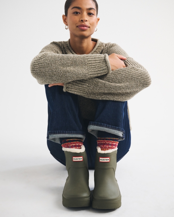 Hunter Women's Original Wales Ankle Rain Boot, Dark Green view 1