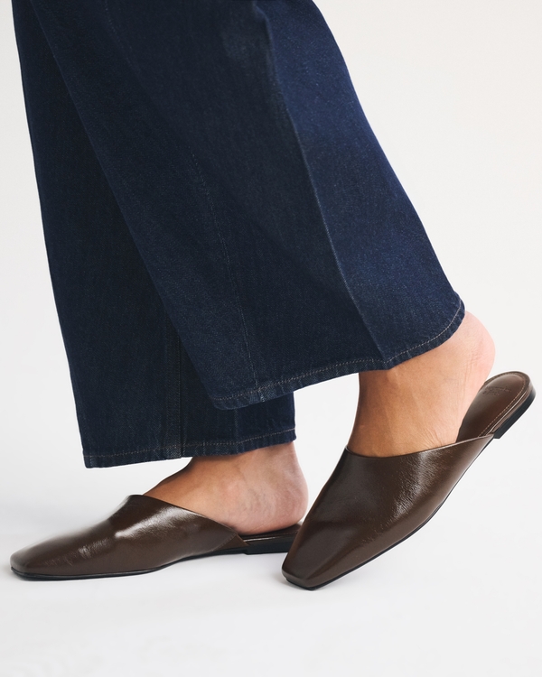 Leather Mule, Brown view 1