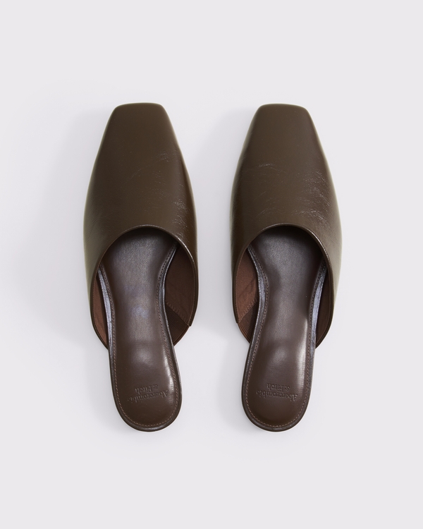 Leather Mule, Brown view 2