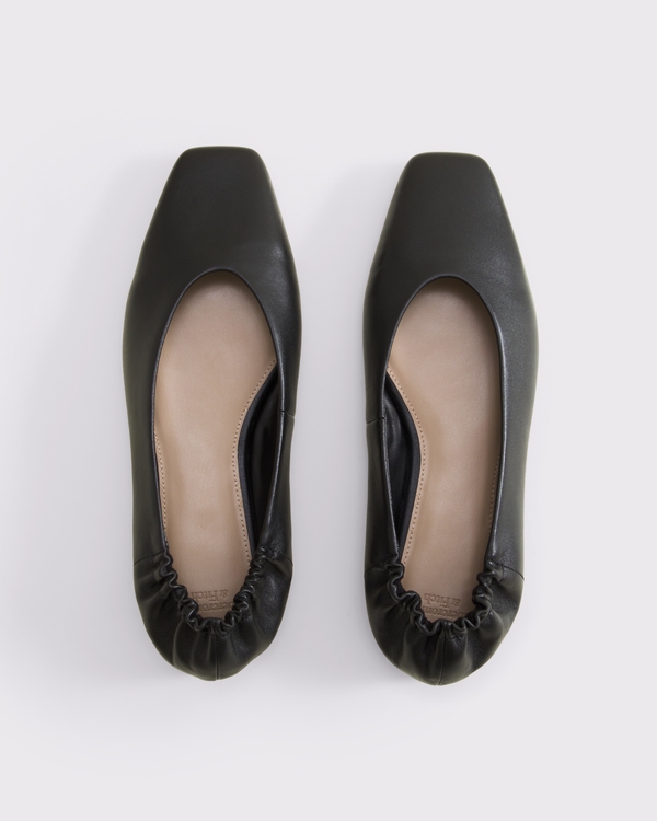 Leather Flat, Black view 2