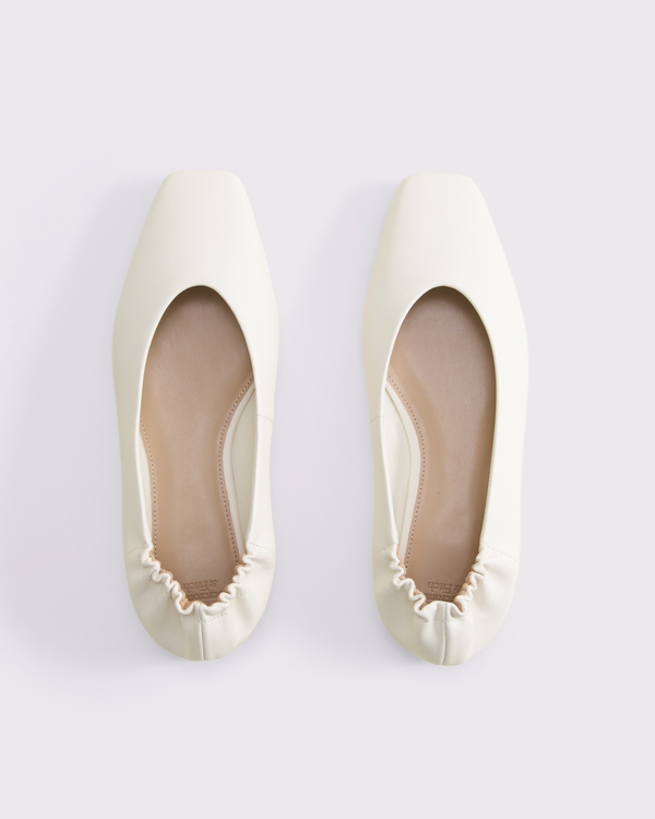 Leather Flat, White view 2