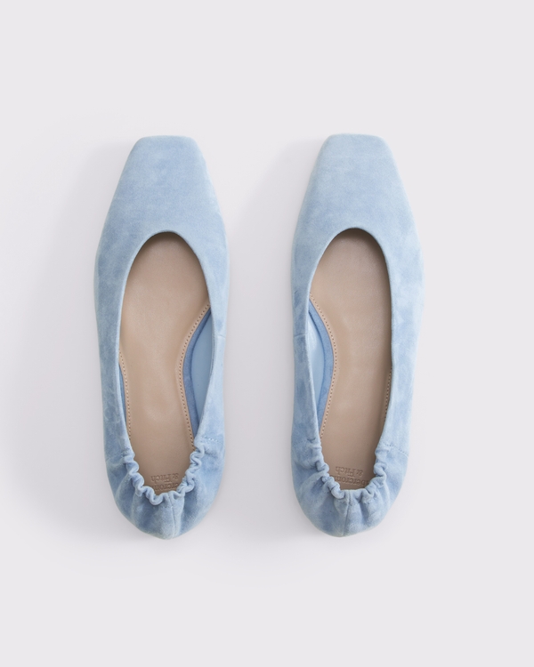 Suede Flat, Light Blue view 2