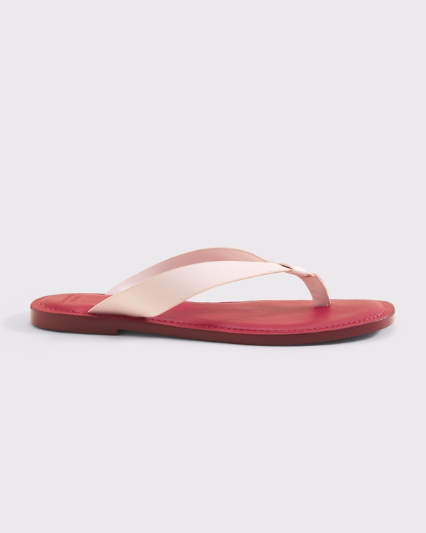 Leather Flip Flop, Light Pink view 1
