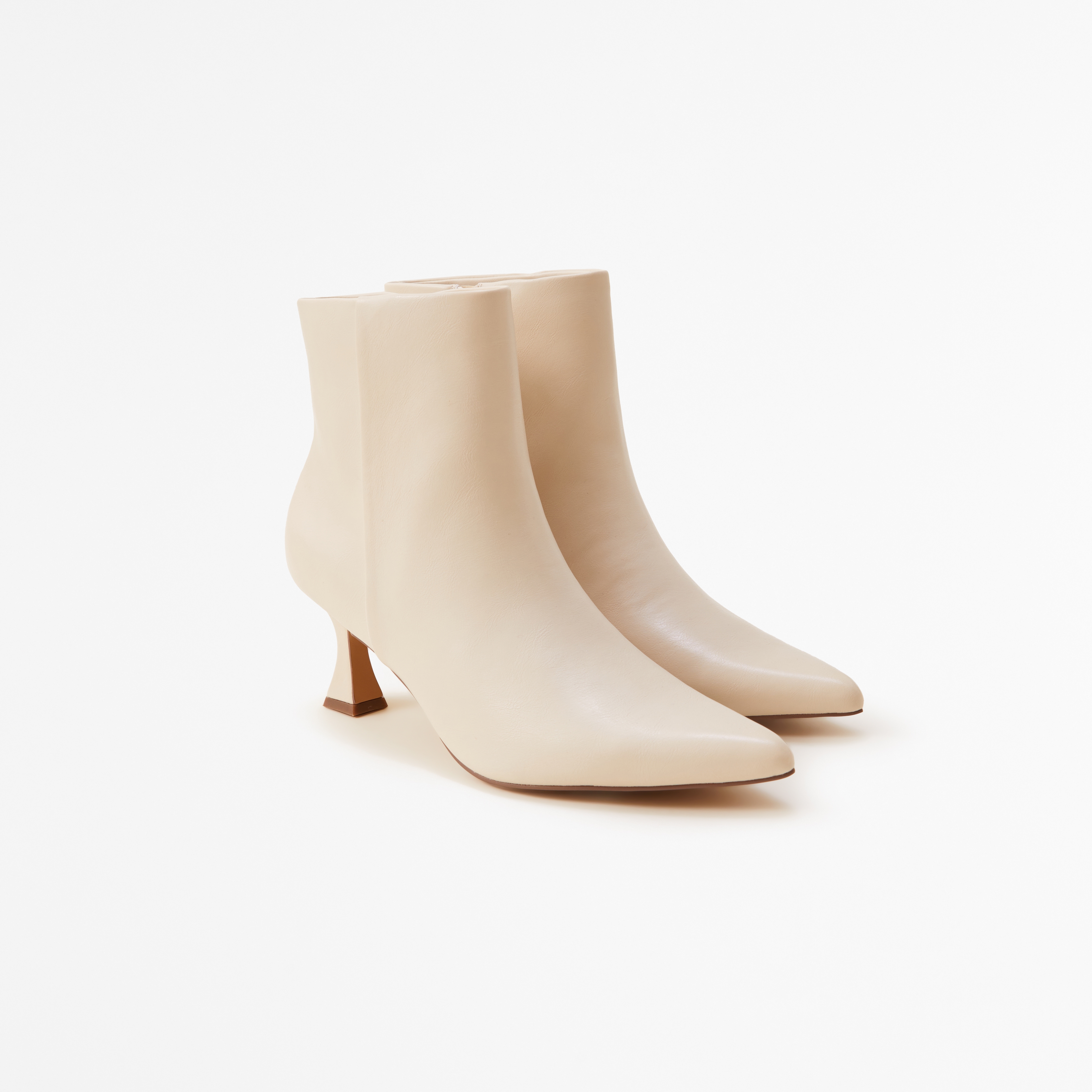 Cream high heel clearance boots