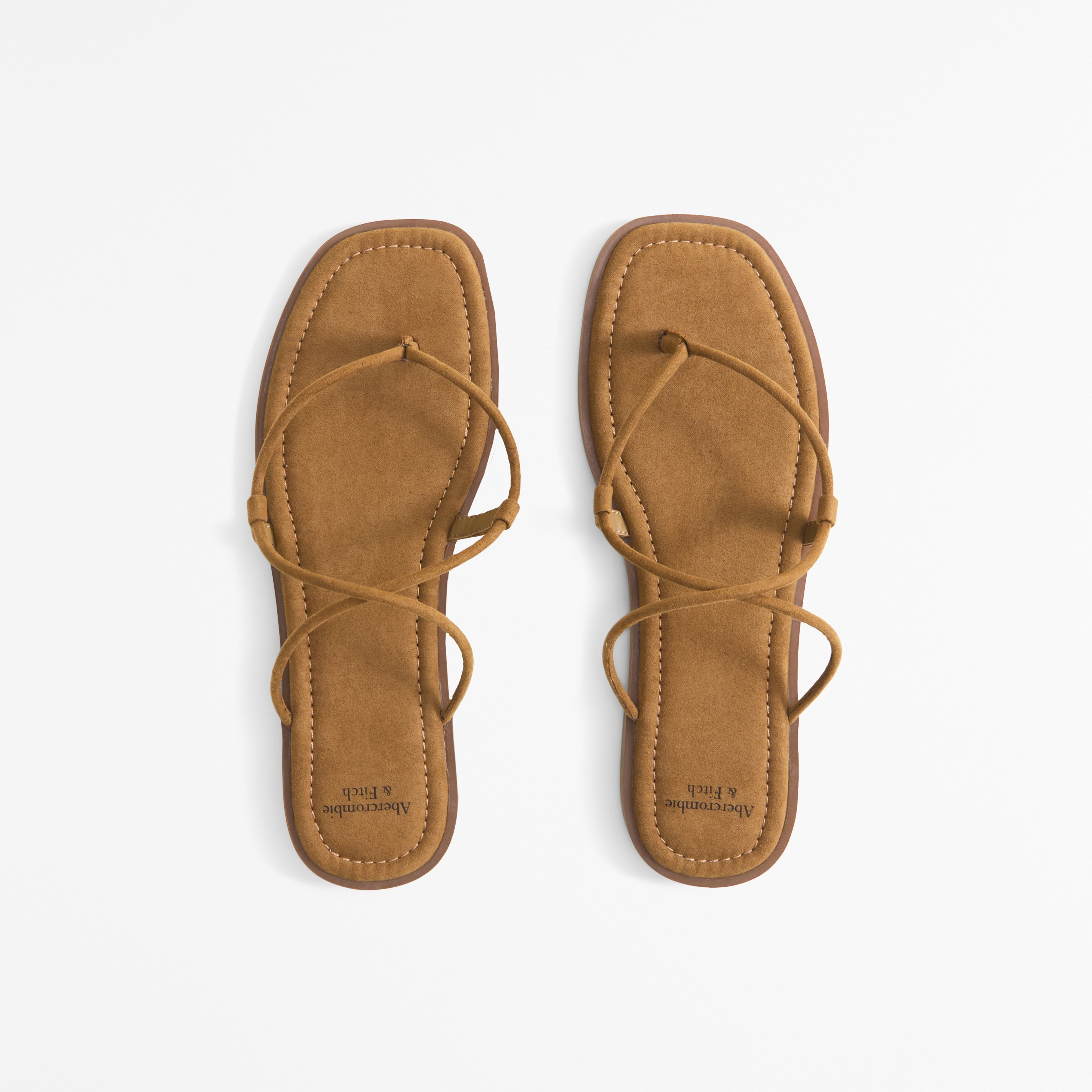 Женские сандалии Abercrombie & Fitch Strappy Slide, цвет: Светлый коричневый