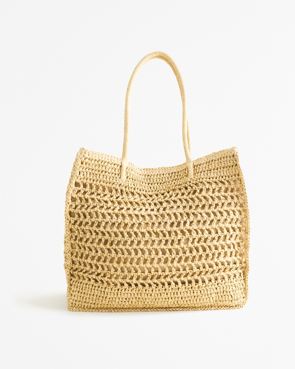 Straw Packable Tote Bag