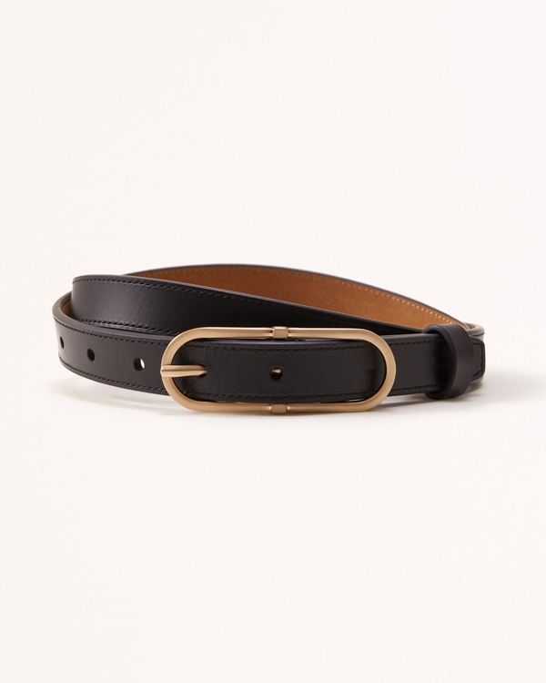 Oval Buckle Belt, Black