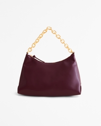Vegan Leather Chain Bag