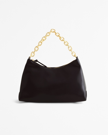 バッグ leather gimmick hand bag black Diamond Belted Top Handle/M | Black Leather Top Handle Bag