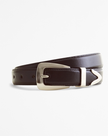 Abercrombie leather belt hot sale
