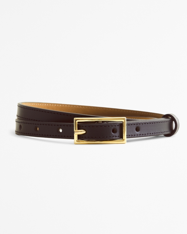 Cinturón ajustado rectangular, Negro view 1