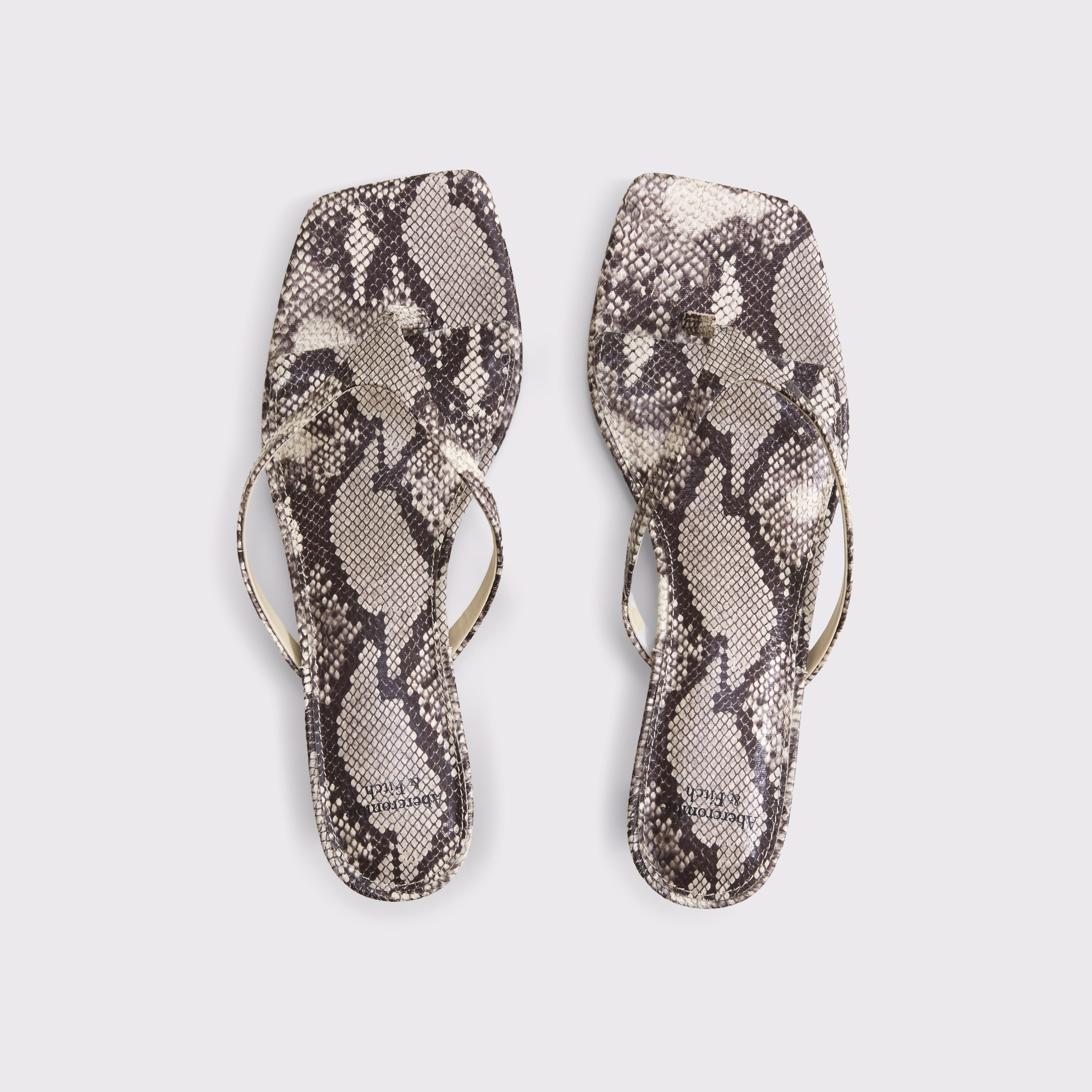 Abercrombie & Fitch Thong Kitten Heel Sandals In Multi